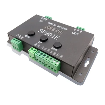 SP201E DMX512 DC5-24V Dekoder Pixel RGB IC SPI Signal Naslovljive 5 Kanalni LED Krmilnik za WS2812B WS2811 LED Trakovi