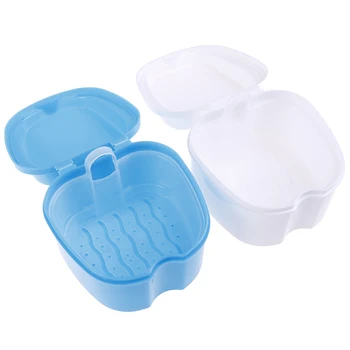 Proteza Kopel Polje Čiščenje zob Primeru Zobna umetnih Zob Škatla za Shranjevanje s Premičnim Neto Posodo Proteza Boxs