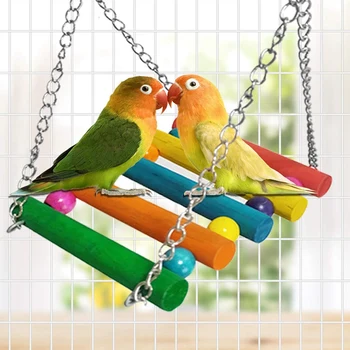 13 Paketi Ptica Swing Igrače,Papiga Žvečilni Visi Gredi Z Bell,Hišne Ptice Kletke, Igrače, Primerne za Majhne Parakeets