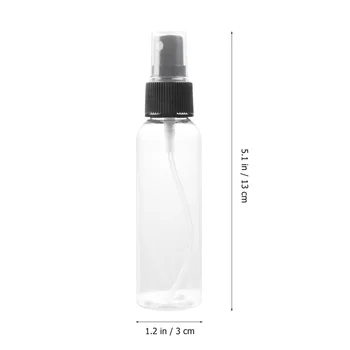 30 Kos 60ml Odpravijo Spray Steklenico Majhne Ličila Vodo Posodo Prazen Razpršilec za Dom na Prostem (Pregledna, Črna Črpalka)