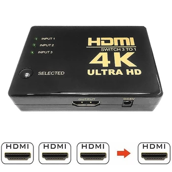 1080P HDMI Video Preklopnik 4Kx2K HDMI Splitter 3 Input 1 Izhod HDMI Stikalo za DVD, TV PS4/3