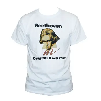 Beethoven Original Rockstar T Majica-Retro Igri Klasične Glasbe Vrh S-2Xl
