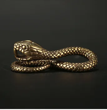 Vintage Medenina Nebesno kača Miniaturni DIY Obesek Python obrti ornament Vgradnjo Keychain Obesek Pribor a3200