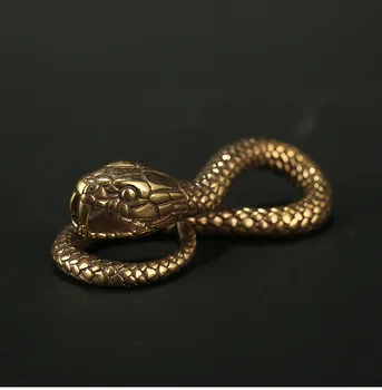Vintage Medenina Nebesno kača Miniaturni DIY Obesek Python obrti ornament Vgradnjo Keychain Obesek Pribor a3200