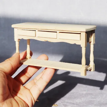 1:12 lesa miniaturni Računalnik desk lutka hiša branje, pisanje tabela 3 predali