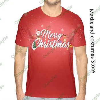 Vesel Božič Plus Velikost Zabavno In Srčkan Design, Humoreska Vrhovi Tees Priložnostne Svoboden Harajuku T Shirt Hip Hop Majica S Kratkimi Rokavi