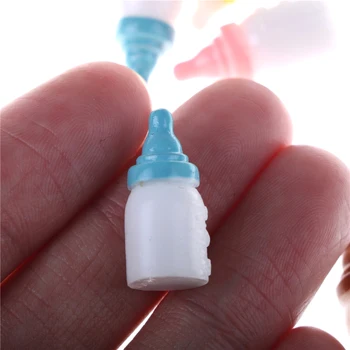 3PCS 1:12 lestvici Hot Prodaje Srčkan Steklenico Simulacije Mini Steklenico Mleka DIY Lutke Miniaturni Dodatno Smolo Obrti Naključno Barvo