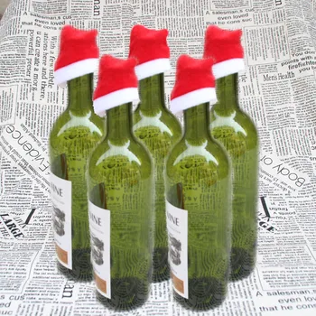 Božič Steklenico Skp sladkarije skp Dekoracijo Božični Okraski Za Dom Santa Claus Vina, Steklenico Kritje Oblačila, ki Klobuk Skp 30%