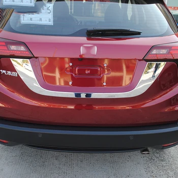 Avto Primerna Oprema Za Honda Vezel HR-V SSF 2016 ABS Chrome Zunanja Zadnja Vrata registrske Tablice Okvir Pokrova Nalepke 1Pcs