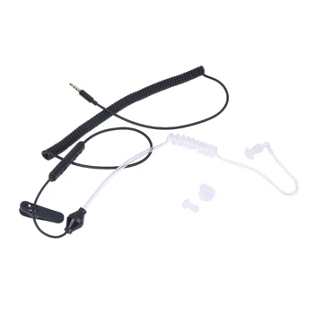 Spanje Slušalke Spirala Akustični Votlih Zraka Cevi 3,5 mm Anti-sevanje Slušalke Slušalke Z Mikrofonom
