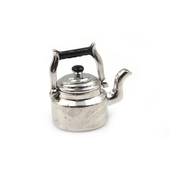 1:12 Lutke Malih Kovinskih Čaj Grelnik Vode/Čaj Pot Klasičnih Pretvarjamo, Igrajo Pohištvo, Igrače Za Kuhinjski Pribor Dekoracijo