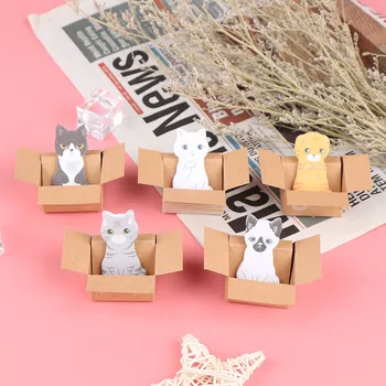 1pc Risanka Tiskovine Lepljive Opombe Pisarni Šolske Potrebščine Memo Pad Ostanki 3D Kawaii Mačka Pes Polje Nalepke