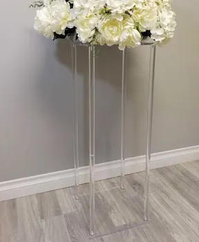 Lastest poroko dekorativni kristali centerpiece cvet vazo kristalni lestenec stolpec fazi dekoracijo
