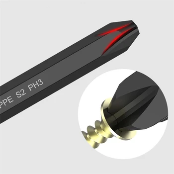 BROPPE 8 mm Parcelo Kolenom S2 Legiranega Jekla Vpliv Izvijač Bit Z Močno Magnetno 36/80 mm Dolgo