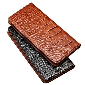 Ohišje za Lenovo K9 Opomba Krokodil vzorec Pravega Usnja Flip denarnice Kritje za Lenovo K9 Opomba 6.0