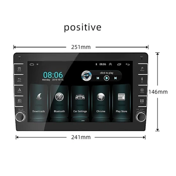 1 Din Android 8.1 10 inch Pritisnite Zaslon Avtomobilski Stereo Audio Player, GPS, FM Radio, WIFI, BT USB MP5 Predvajalnik