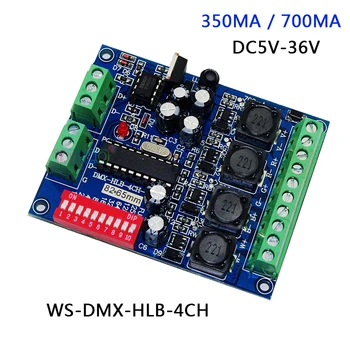 3CH 4CH DMX512 dekoder Konstantnim tokom 350ma/700ma RGB RGBW led Regulator Za led poplav svetlobe LED Stenska podložka lučka
