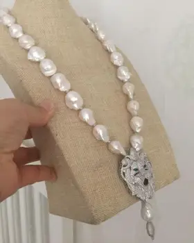 Brezplačna dostava za novo obliko 18-20 mm baročno bela biserna ogrlica
