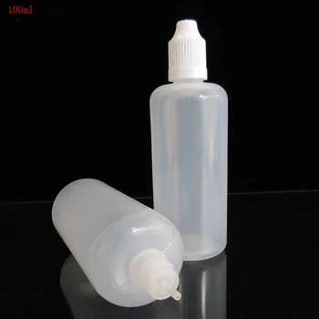 5pcs 100 ML plastične Mehko LDPE stisnite Stekleničko iglo nasvet,Kapalko E tekočine Steklenico,Olje Debel ponovno napolniti Steklenico Prazno Pisane Pokrov