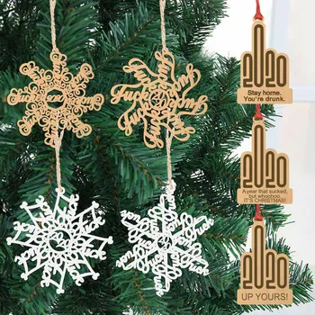 Božič Snežinka Dekor Za Dom, ki Visi DIY Carving Obesek Novo Leto 2021 Darila Božič Drevo Okraski Okraski Darilo Dekor