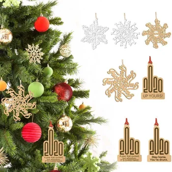 Božič Snežinka Dekor Za Dom, ki Visi DIY Carving Obesek Novo Leto 2021 Darila Božič Drevo Okraski Okraski Darilo Dekor