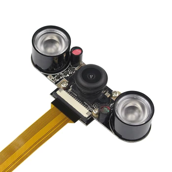 Raspberry Pi Nič Noč Kamera + 2Pcs IR LED 5MP Kamero Modul Za Raspberry Nič širokokotni Fish Eye Webcam