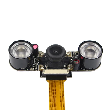 Raspberry Pi Nič Noč Kamera + 2Pcs IR LED 5MP Kamero Modul Za Raspberry Nič širokokotni Fish Eye Webcam