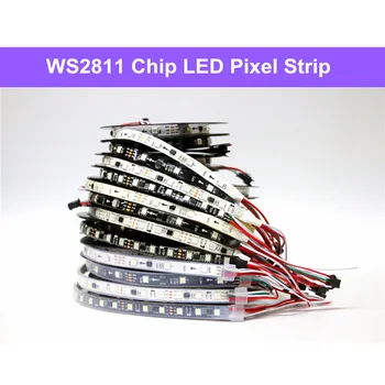 DC12V Barvno WS2811 LED, Pixel Trak 5050 RGB Črno/Beli PCB IP30/IP65/IP70 IC Posamično Pametne Nadzor Pixel Lučka