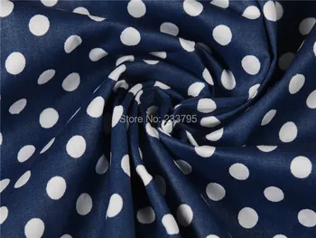 Minimalno Naročilo 1meter temno Modro, Belo Točko Multicolor Polka Dot bombažne tkanine tilda tkanine mozaik bombažne tkanine domačega tekstilnega
