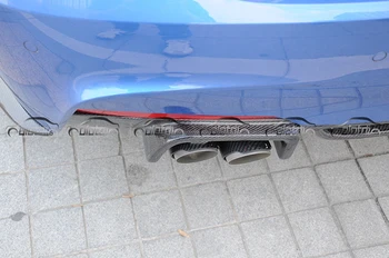 OLOTDI Ogljikovih Vlaken Odbijača Spojler Zadaj Ustnice Difuzor za BMW F30 M-Tech M-Sport Paket Quad Izpušnih Nasveti Samodejno Iskanje