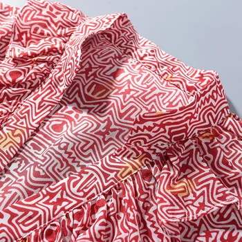 Nove Majice Cvetlični stojalo ovratnik lesa uho svileno srajco temperament v zgodnji pomladi leta 2020 ženske s cardigan fashion