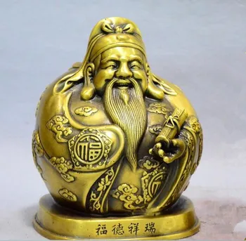 Kitajska zbirka fine izdelave medenina fu lu shou obrti kip niz