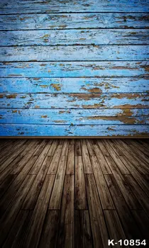 Modra Lesa Steno Tanka Vinil Fotografija Okolij Računalnik-tiskano lesena Tla Foto Kulise Za Studios