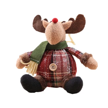 Novo 3 Pack Santa Snjegović Elk Oblikovan Lutka, Božični Okraski, Darilo Božično Drevo Viseči Okras Božič Dom Dekor