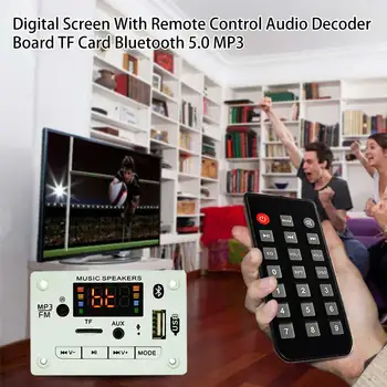 UKV-Radio Klic Bluetooth 5.0 USB MP3 Audio Dekoder Odbor Digitalni Zaslon TF Kartice Infrardeči vmesnik Z Daljinskim upravljalnikom 12V Snemanje