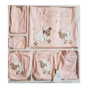 Novorojenček Jagnje, Potiskane 10 Kosov Baby Dekle Bolnišnici Pack Bombažne tkanine Dnevno Poletno Obleko Antiallergic