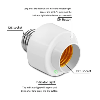 Vroče 4 Pack Tuya Smart Življenje Wifi Smart Žarnice Socket Adapter E26 Preklop Svetilko Znanja Držalo za Amazon Alexa googlova Domača stran
