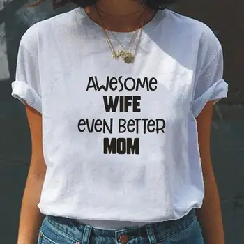 Super žena še bolje mama Tumblr Smešne Majice s kratkimi rokavi Ženske Obleke Poletje pismo natisnjeno bombaž tshirt Harajuku priložnostne tees vrhovi