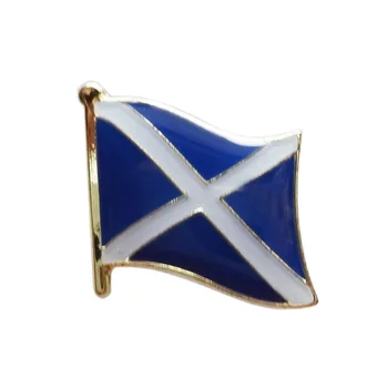 Brezplačna dostava(350pcs/veliko)Enotni Škotskem Državi zastave, kovinski značko pin+Železo, medenina prevlečeno+slika+epoksi+bufferfly gumb nazaj