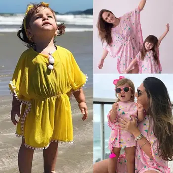 Poletje Otroci Baby Dekle Malčka, Plavanje Sundress Bikini Plaži Prikriti Rese Cvet Bikini Kopalke Plažo Kopalke