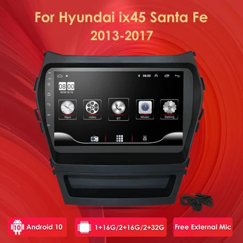 Android 10 2GB+32GB DSP CarPlay Avto Radio Multimidia Video Predvajalnik, GPS Za Hyundai IX45 Santa Fe 2013-2017 2 din dvd 4G LTE WIFI