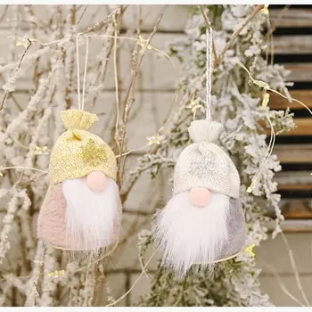 4pcs Božič švedski Gnome Santa Plišastih Lutka Visi Božič Drevo Ornament X4YD