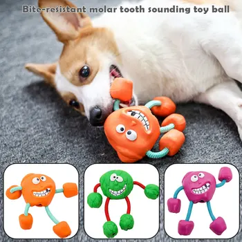 Igrača pes Zob Čiščenje Puzzle Hrane Razpršilnik z Zvokom Pes Molarno Ugriz Odporne Žogo za Psa Hišne Potrebščine FOU99