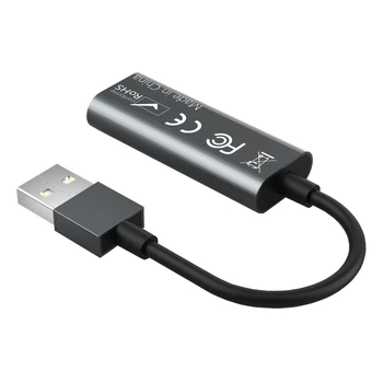Prenosni USB 2.0, Avdio Zajem Video Kartica, HDMI, USB 2.0 1080P Mini Capture Card Za Oddaje v Živo, Video Snemanje