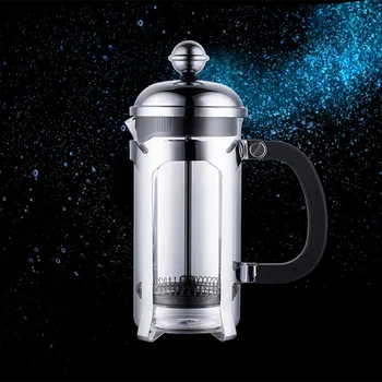 Francoski Pritisnite Kava/ Čaj Brewer Kavo Pot, aparat za Kavo, grelnik vode 1000ML iz Nerjavečega Jekla, Stekla za Kavo Drinkware