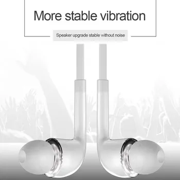 1m Žične Slušalke za V Uho Kompakten Ergonomska Oblika 3,5 mm S4 Za Samsung Slušalka Galaxy Črno/ Bela Nadzor T2B0