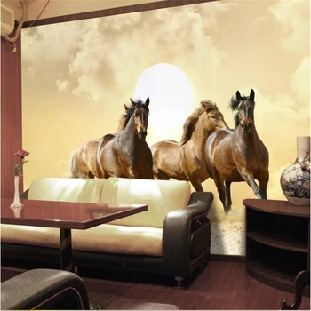 Beibehang foto tapete za stene, 3 d vidika konj hotel spalnica, dnevni prostor kavč slikarstvo zidana stena papirjev doma dekor