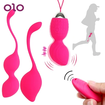 OLO 4pcs/set 10 hitrost Sex Igrače za Ženske Vibrator Vaginalne Masaža Keglove Žogo Brezžični Daljinski Izdelke, povezane s spolnostjo Stimulacijo Ščegetavčka