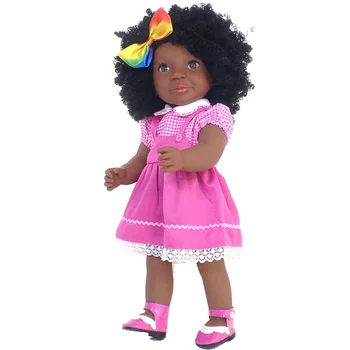 Afriške Lutka Premično Skupne Igrače Božič Najboljše Darilo Za Dojenčka Dekleta Black lutka igrača polno vinil telo Eksplozivnih pričeska bebe, ki so prerojeni