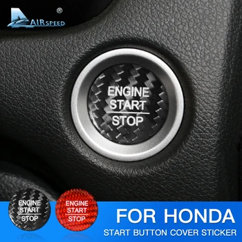 Ogljikovih Vlaken Engine Start Gumb Nalepke za Honda ACCORD ODYSSEY AVANCIER DRŽAVLJANSKE MESTO NAVDIH ENVIX URV JADE CRV FIT Dodatki